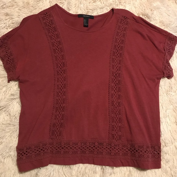 Forever 21 Tops - Lace detailed crop top